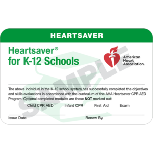 Heartsaver® for K-12 Schools eCard